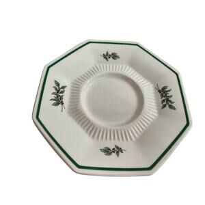Set of 7 Nikko Christmastime saucers 6" Octagonal  No chips or‎ flaws